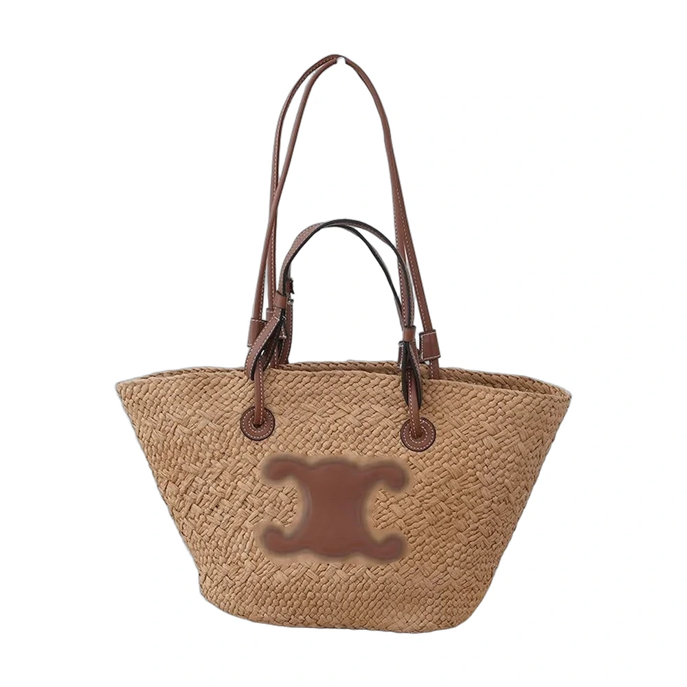 Celine Triomphe Straw Basket