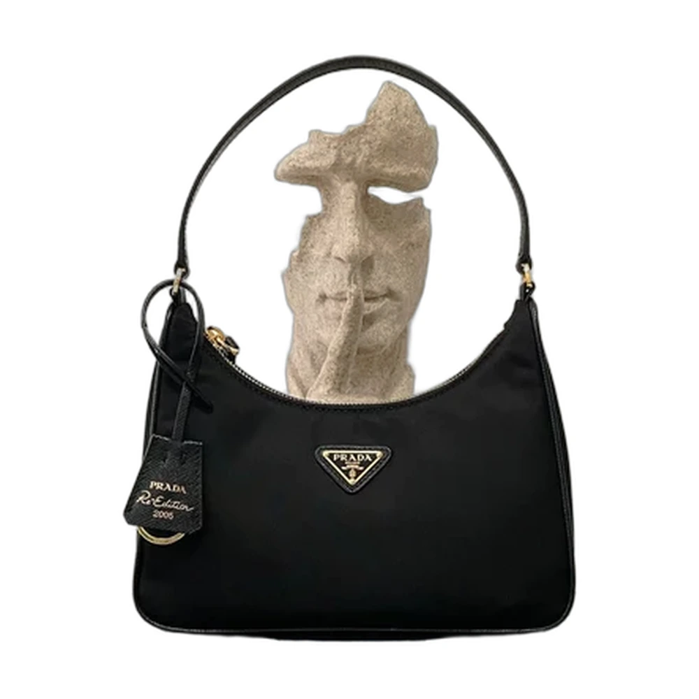 Prada Re-Edition 2005 Nylon Shoulder Bag Black