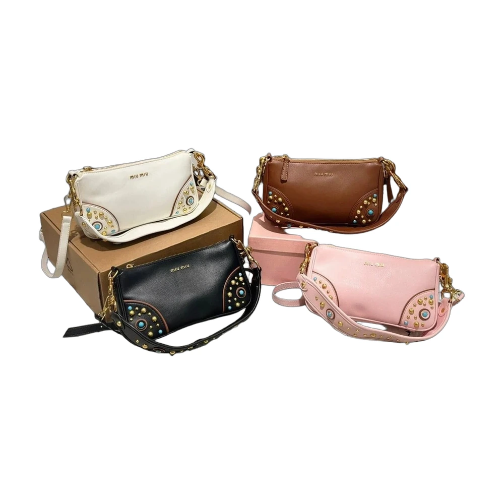 Miu Miu Studded Hobo