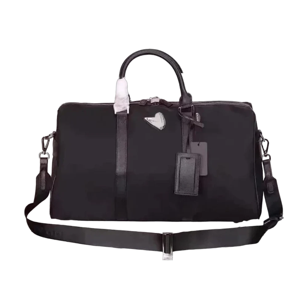 Prada Re-Nylon Travel Duffle Bag Black