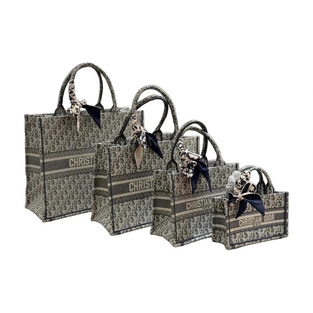 Dior Book Tote Oblique Grey (4-Size Set)
