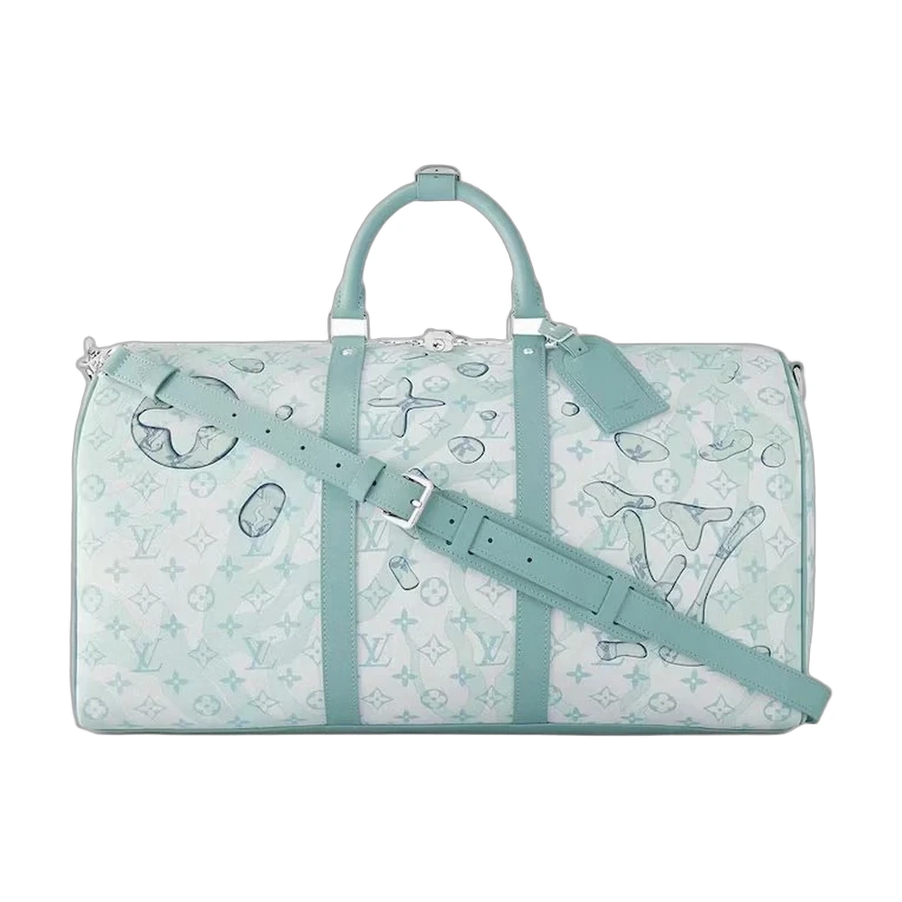 Louis Vuitton Keepall Bandouliere 50 Light Blue Monogram