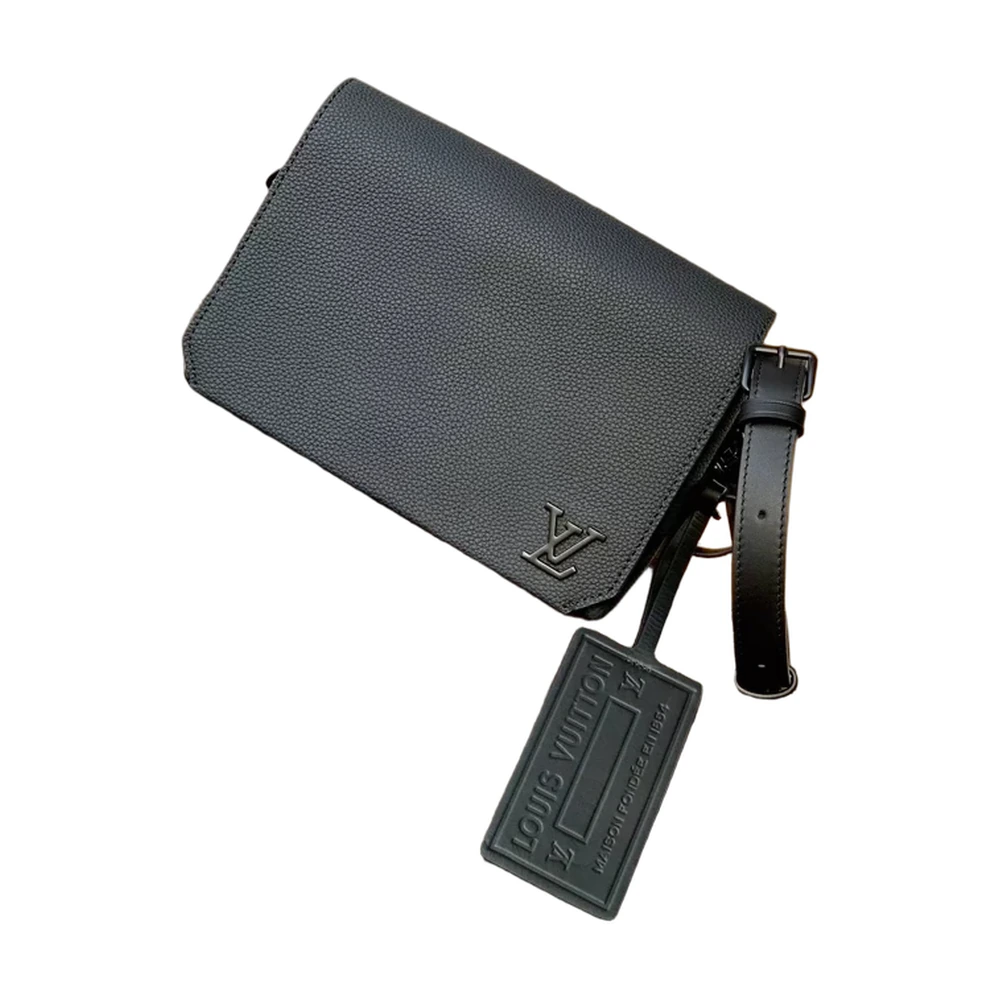 Louis Vuitton Aerogram Flap Messenger Black Leather