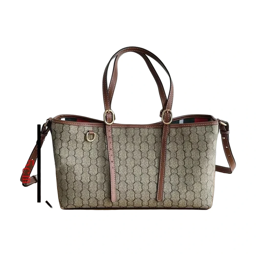 Gucci GG Supreme Ophidia Tote — Beige/Ebony