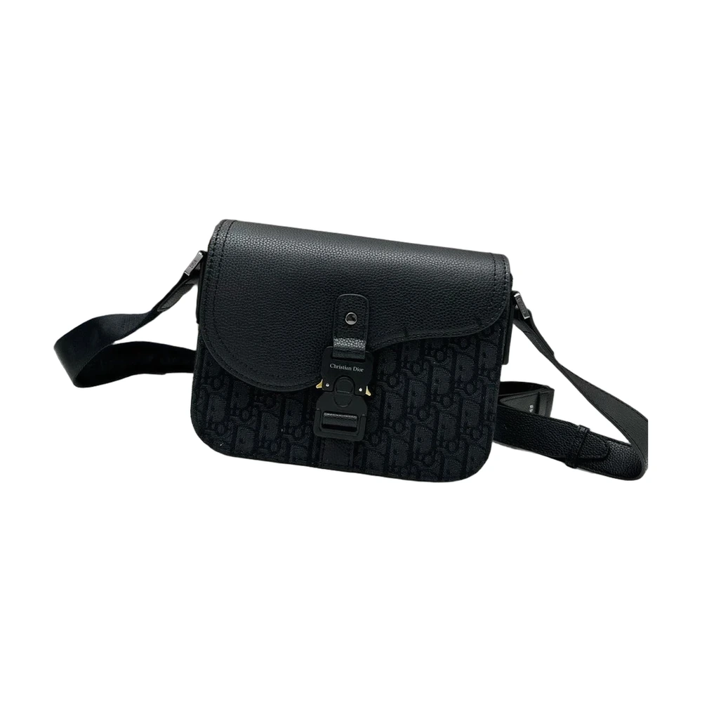 Dior Saddle Messenger Bag Black Oblique