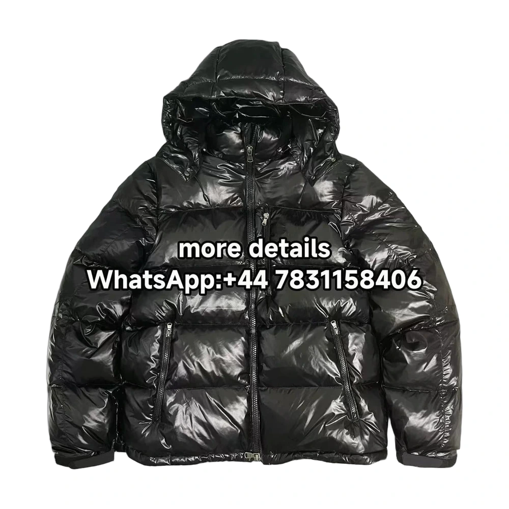 Glossy Hooded Down Puffer Jacket