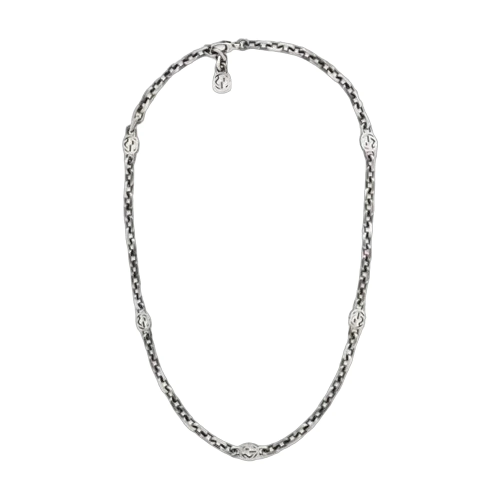 Gucci Interlocking GG Chain Necklace Silver