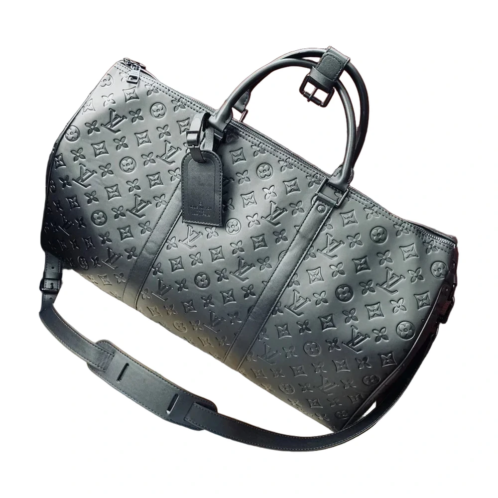 Louis Vuitton Keepall Bandouliere Black Embossed Monogram