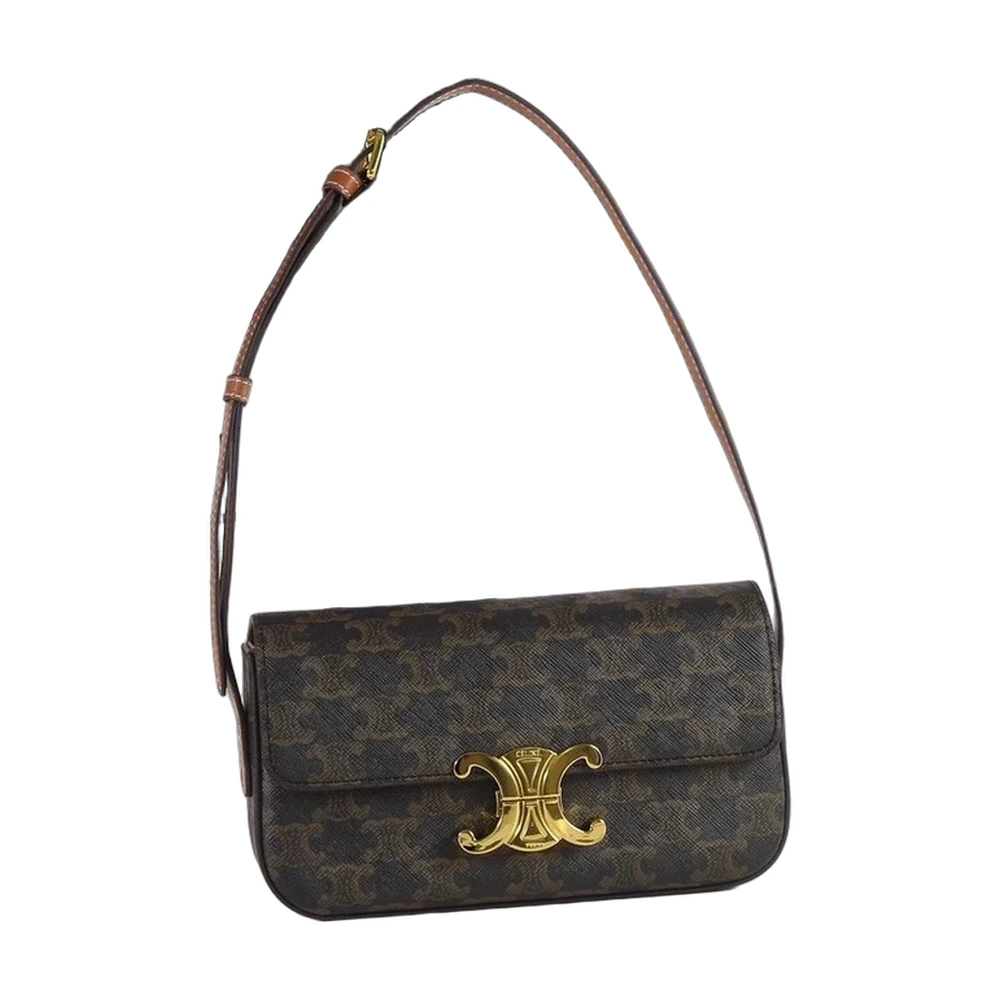 Celine Triomphe Shoulder Bag - Tan Monogram Canvas
