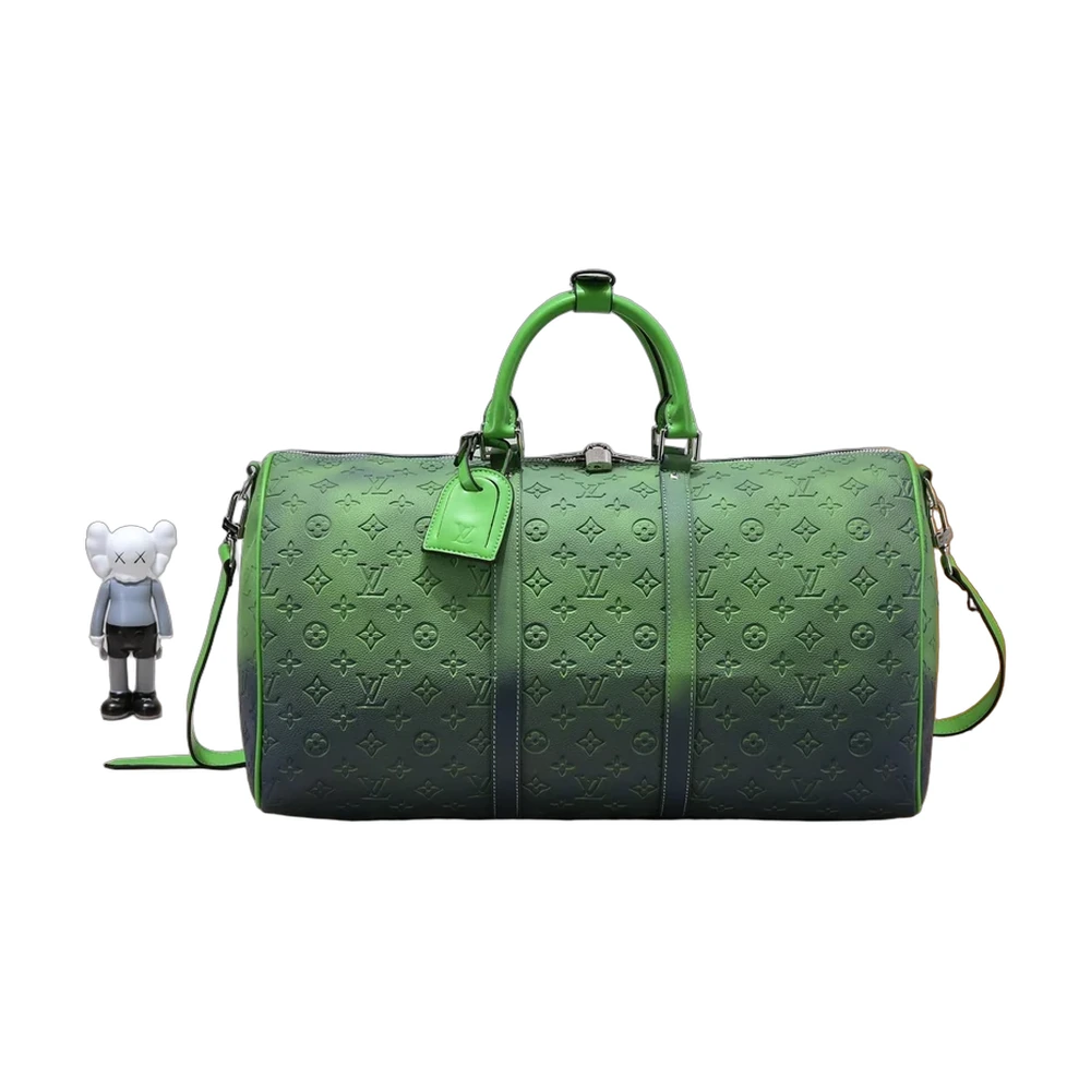 Louis Vuitton Keepall Bandouliere 50 Green Embossed