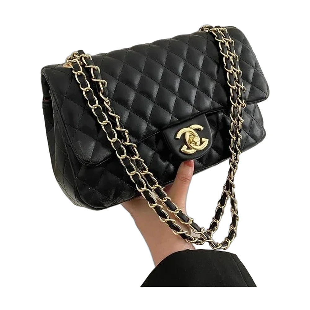 Chanel Classic Flap Bag - Black Lambskin Gold Hardware