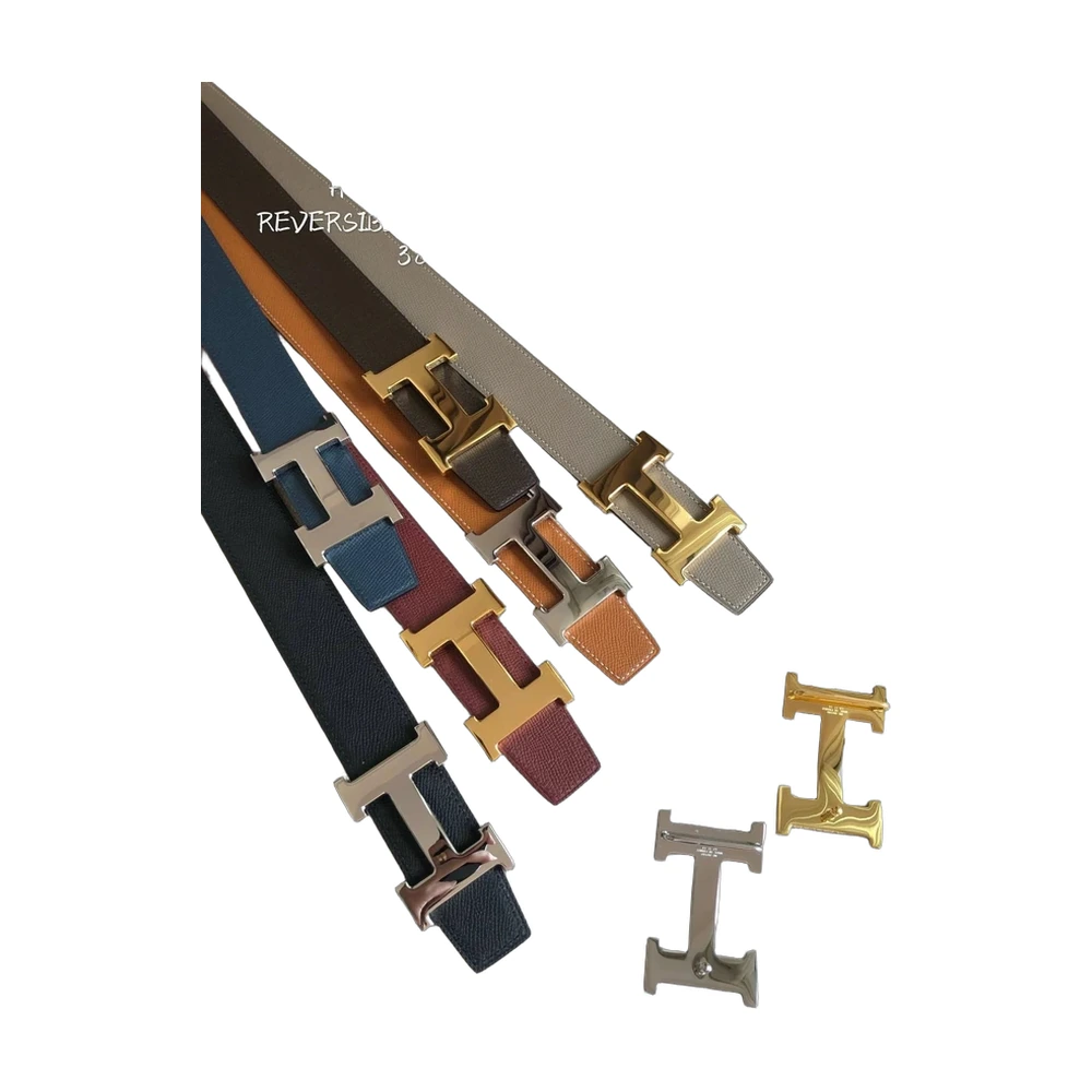 Hermes H Buckle Reversible Belt 38mm Set