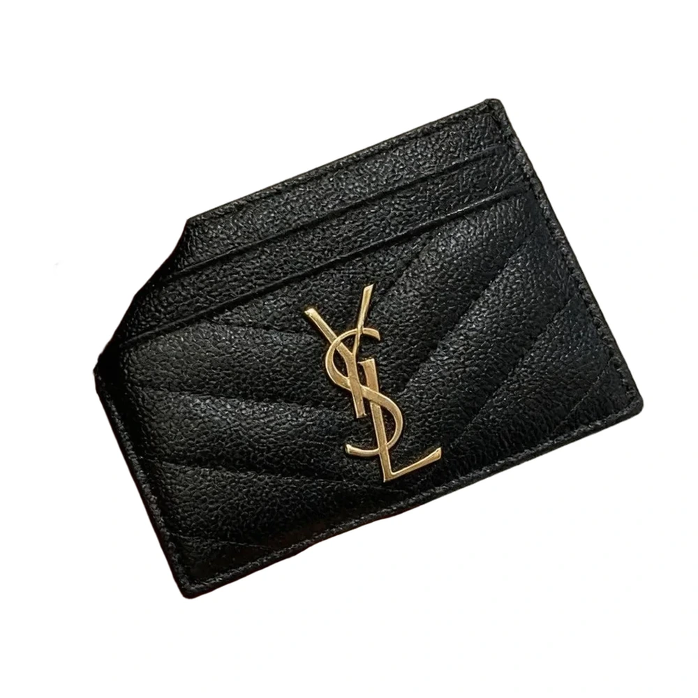 Saint Laurent YSL Monogram Caviar Card Holder