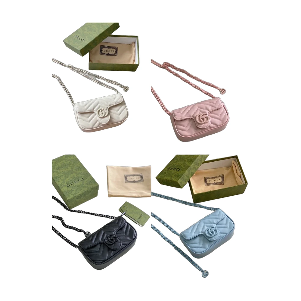 Gucci GG Marmont Super Mini Bag (4-Pack White/Pink/Black/Green)