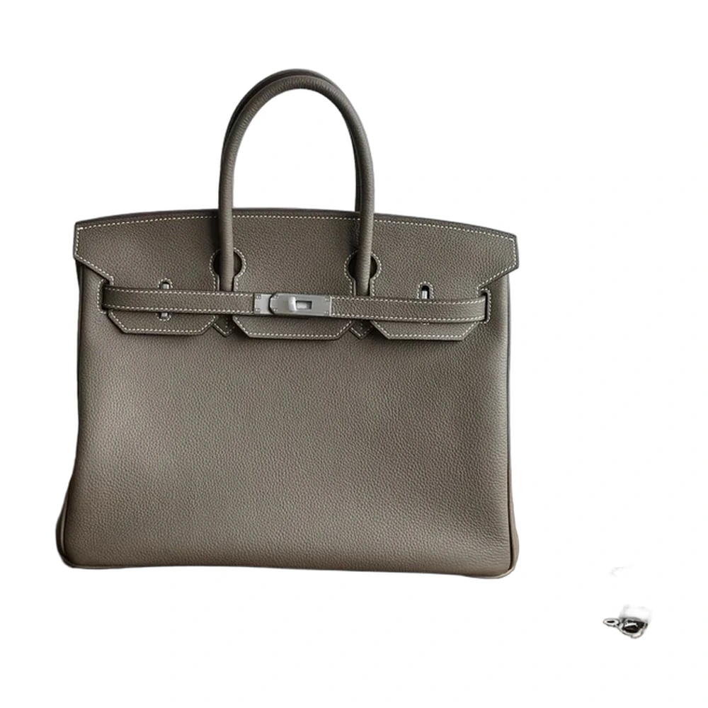 Hermes Birkin 25 Togo Leather Bag Etoupe