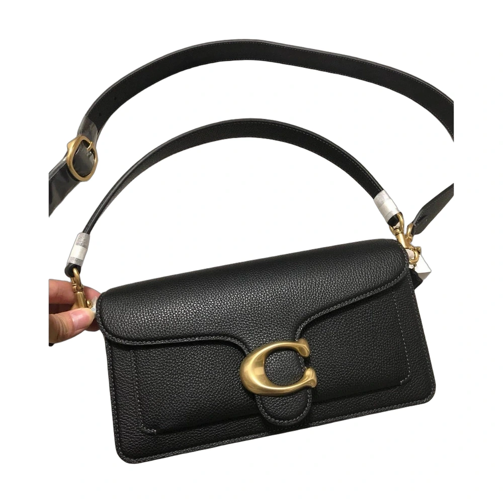 Coach Tabby 26 Shoulder Bag Black Pebble Leather
