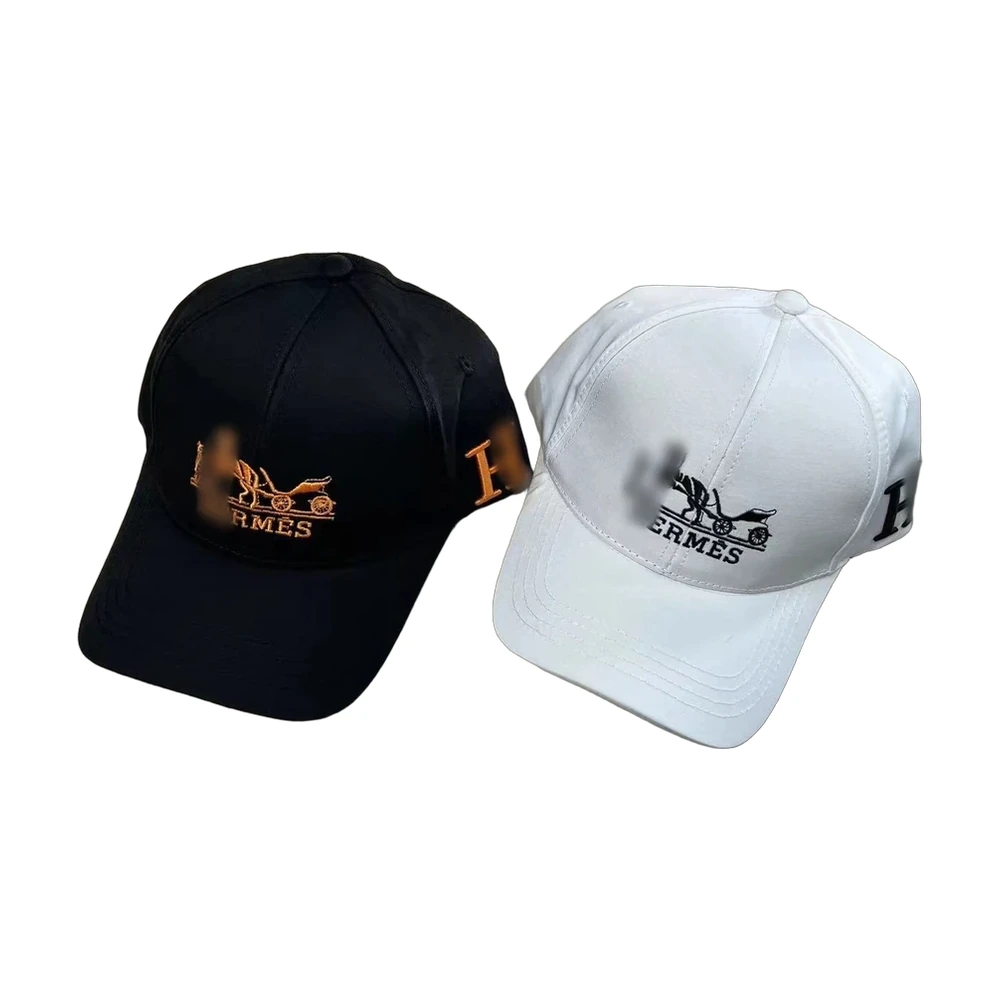 Hermes Embroidered Logo Cap Set