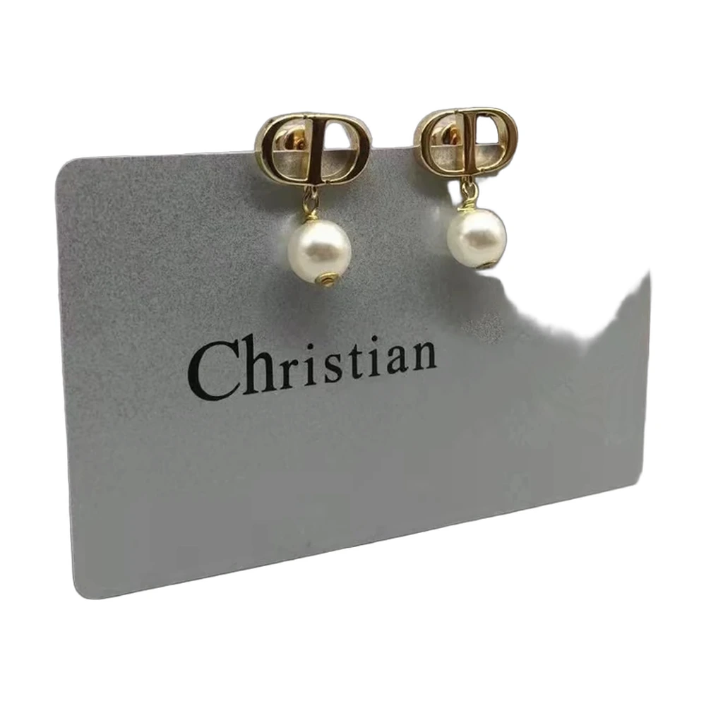 Dior Petit CD Pearl Drop Earrings Gold