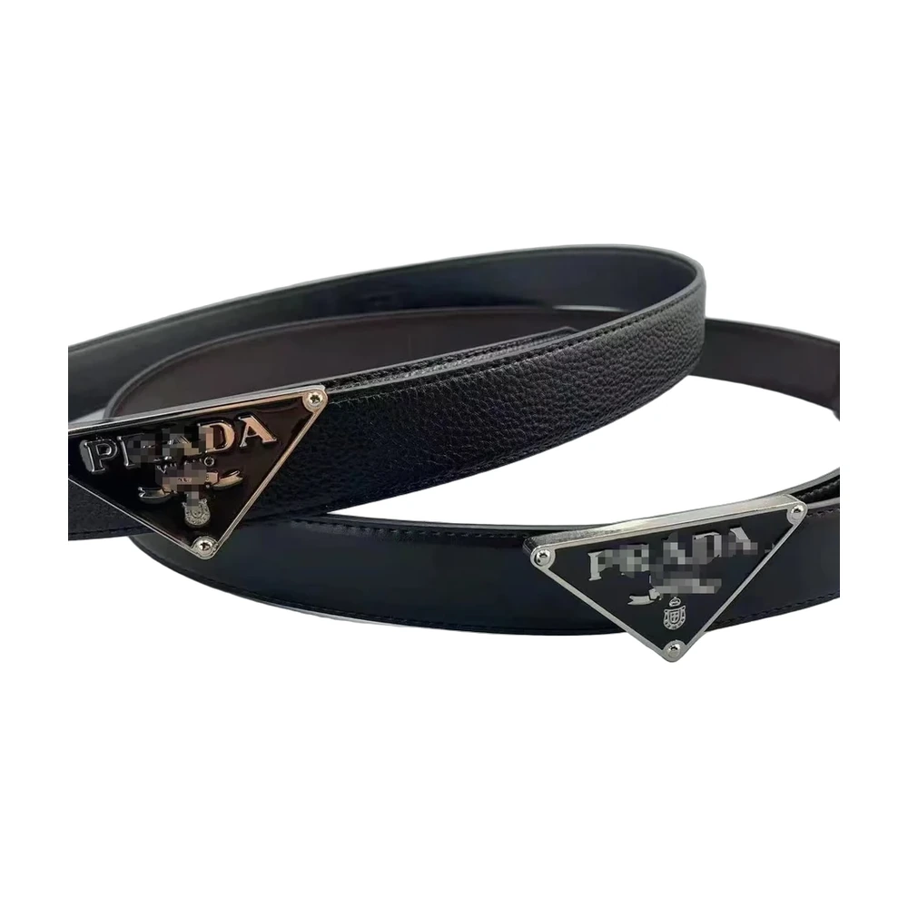 Prada Triangle Logo Belt