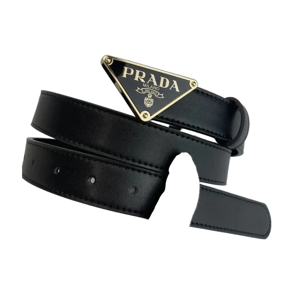 Prada Triangle Logo Belt