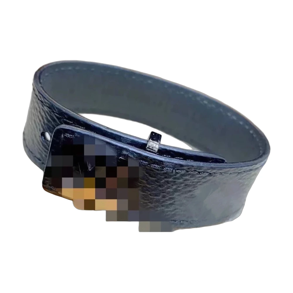 Louis Vuitton LV Initiales Leather Bracelet — Damier Graphite