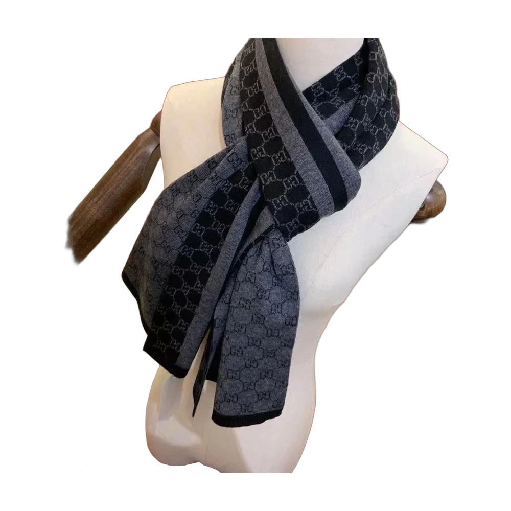 Gucci Gg Jacquard Wool Scarf
