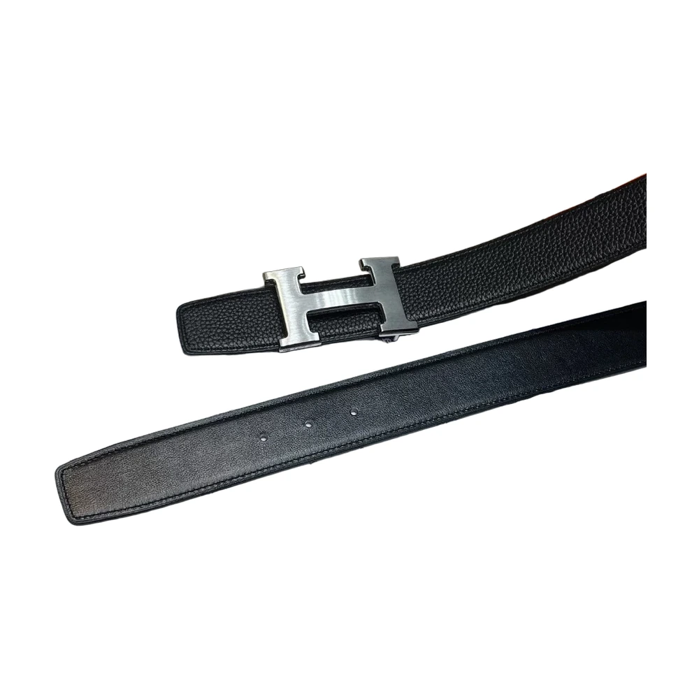 Hermès Constance H Reversible Belt — Black Silver Buckle