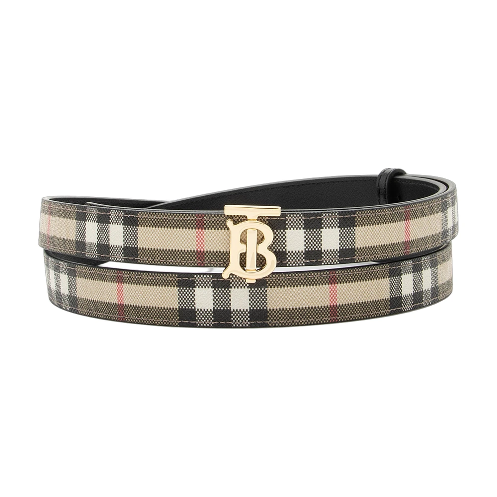 Burberry TB Monogram Reversible Belt — Vintage Check