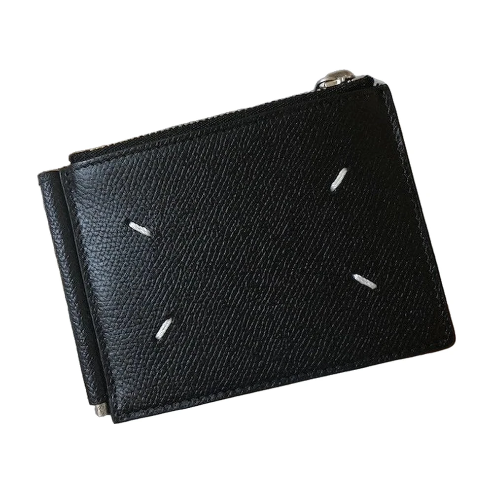 Maison Margiela Four-Stitch Grained Leather Trifold Wallet
