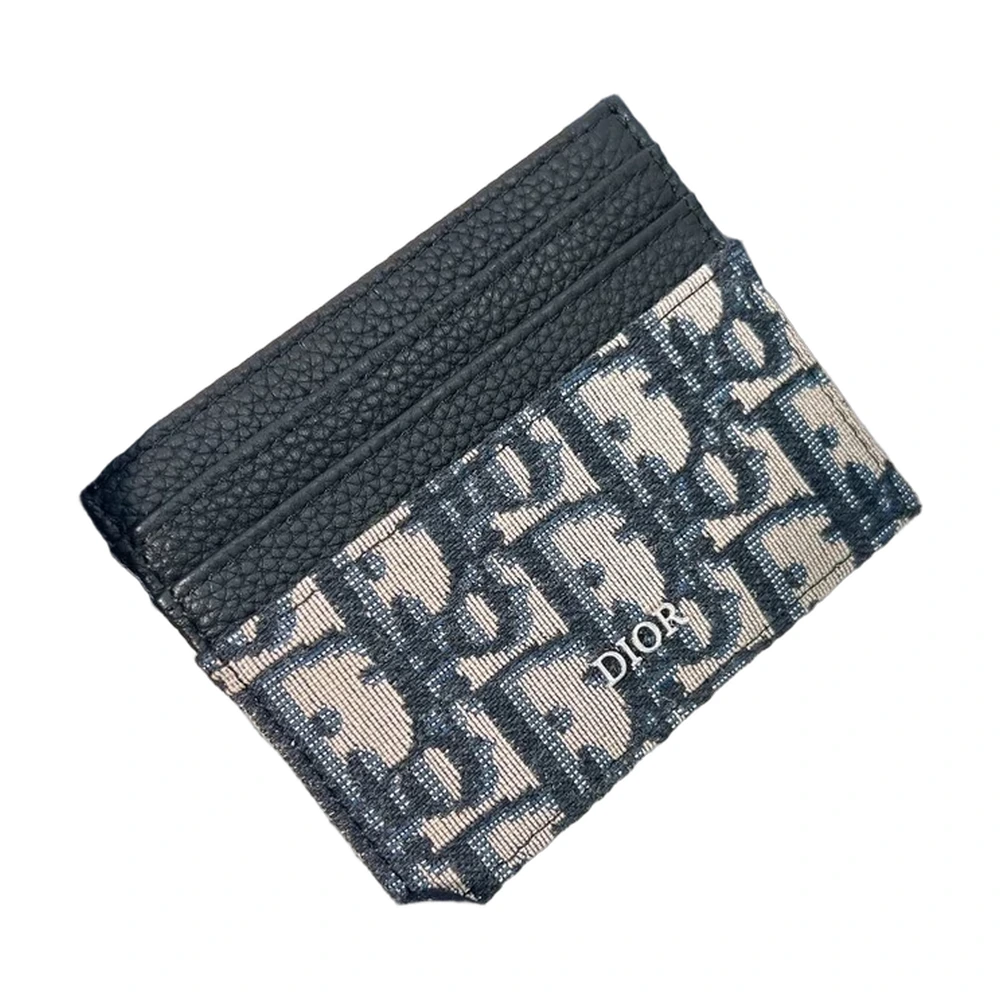 Dior Oblique Jacquard Card Holder Beige & Black