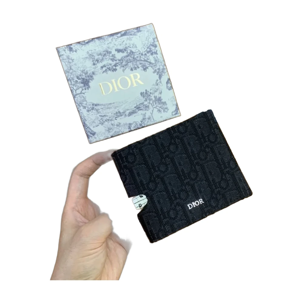 Dior Oblique Jacquard Bifold Wallet Black