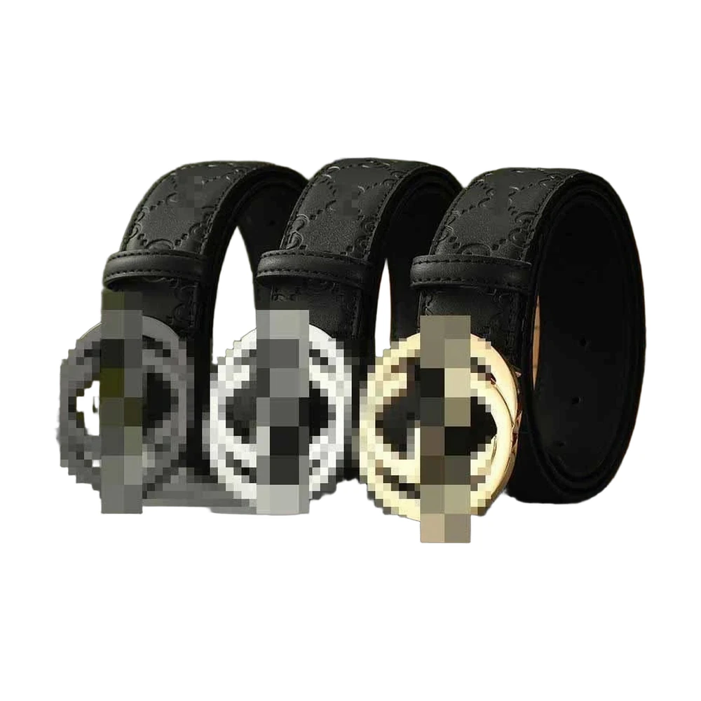 Gucci Signature Gg Embossed Leather Belt