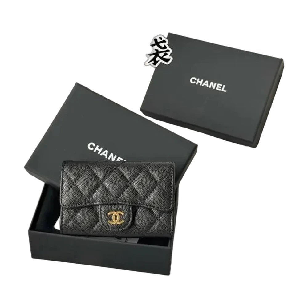 Chanel Classic Quilted Flap Card Holder Black Caviar