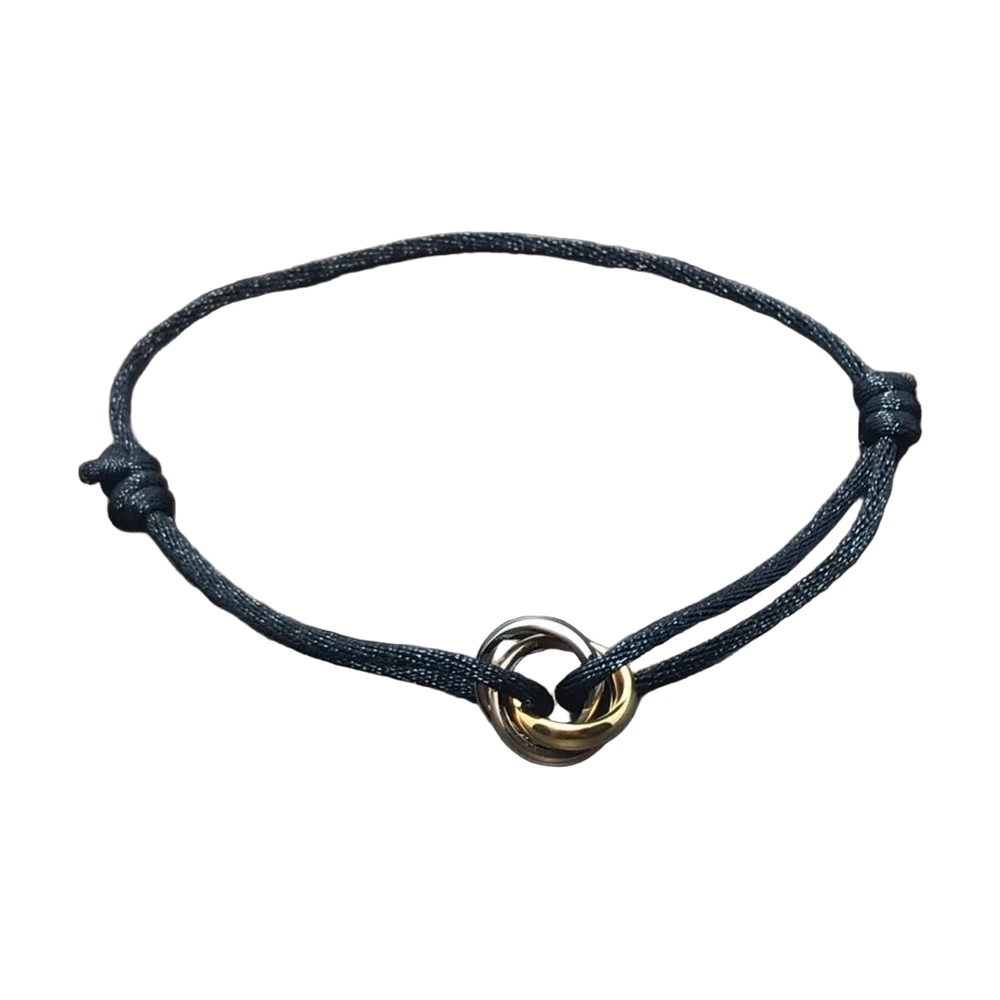 Cartier Trinity Cord Bracelet Black
