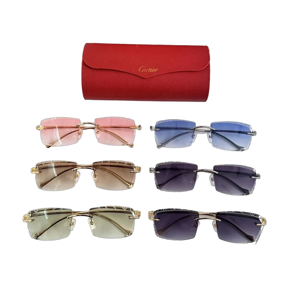 Cartier C Decor Rimless Sunglasses Set