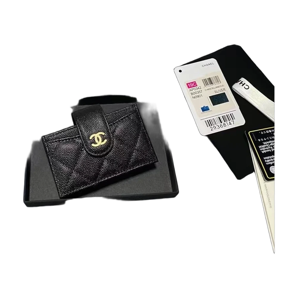 Chanel Classic Quilted Flap Card Holder Black Caviar