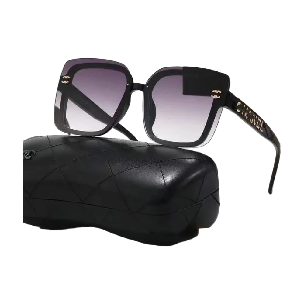 Chanel Oversized Square Sunglasses — Black Gradient