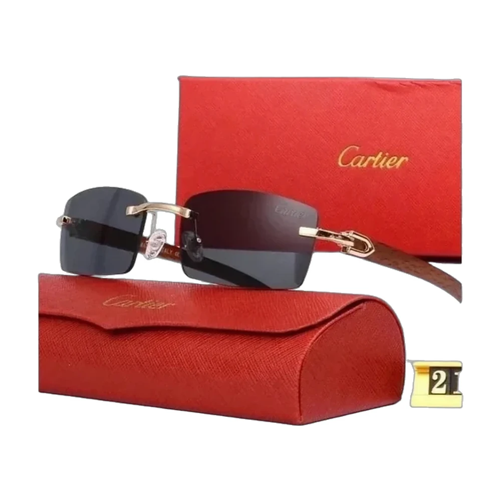 Cartier Rimless Sunglasses Set