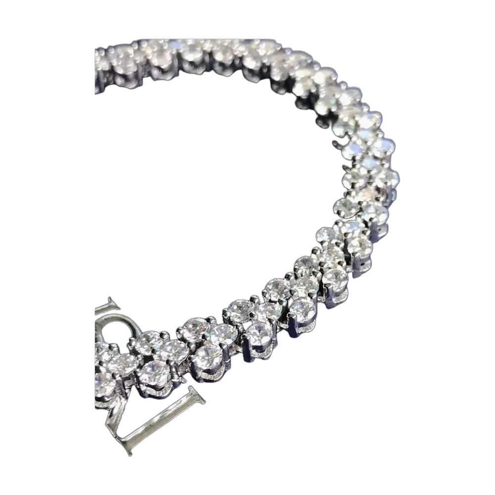 Swarovski Double-Row Crystal Tennis Bracelet — Silver
