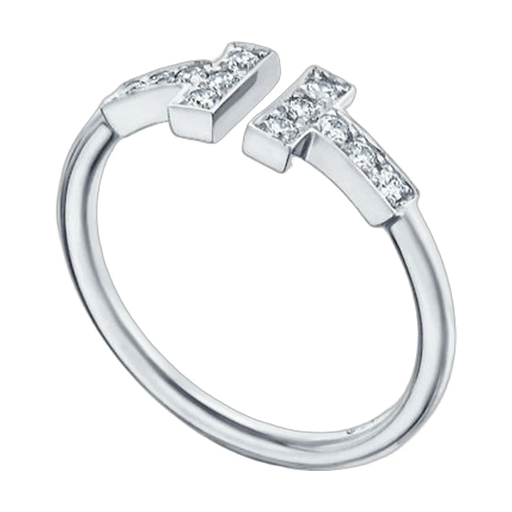 Tiffany & Co. T Wire Diamond Ring White Gold