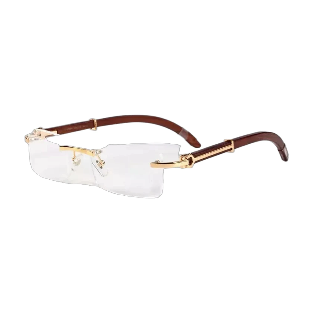 Cartier C Decor Rimless Wood Glasses
