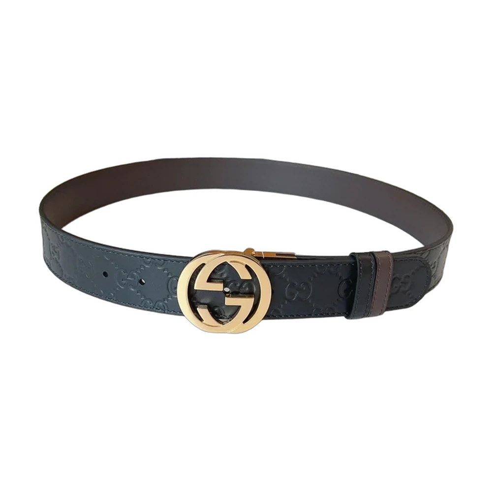 Gucci Signature Embossed Leather Belt