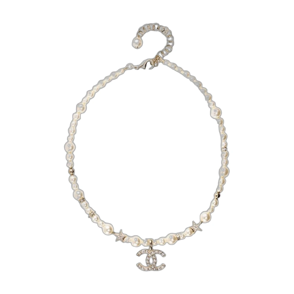 Chanel Pearl CC Star Choker Necklace