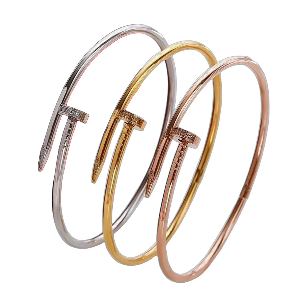 Cartier Juste un Clou Thin Bracelet Set Tri-Tone