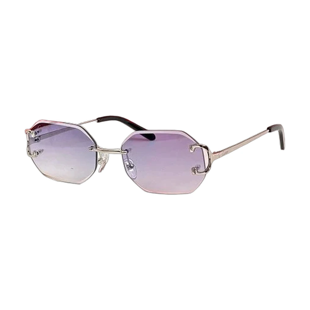 Cartier Rimless Sunglasses Purple Gradient