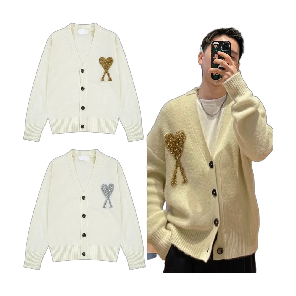 Ami Paris Ami De Coeur Cardigan