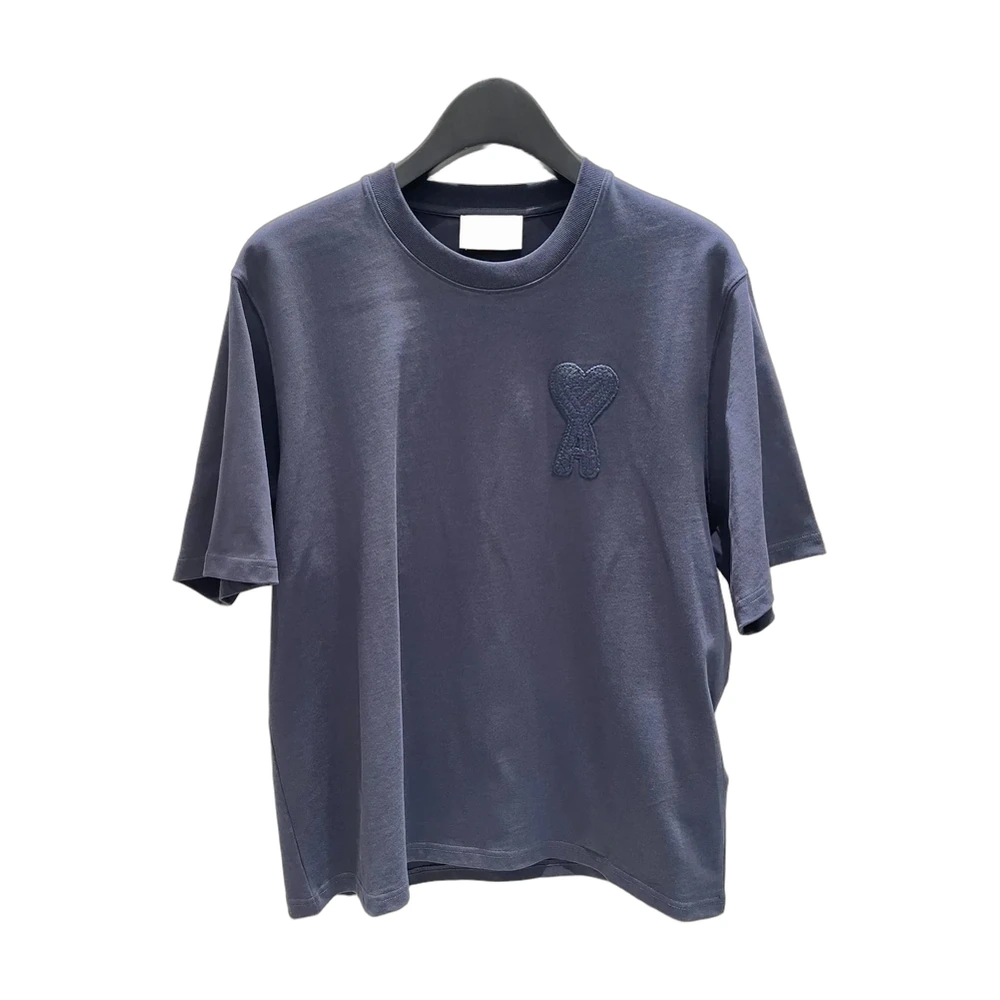 AMI Paris Tonal Ami de Coeur Tee - Slate