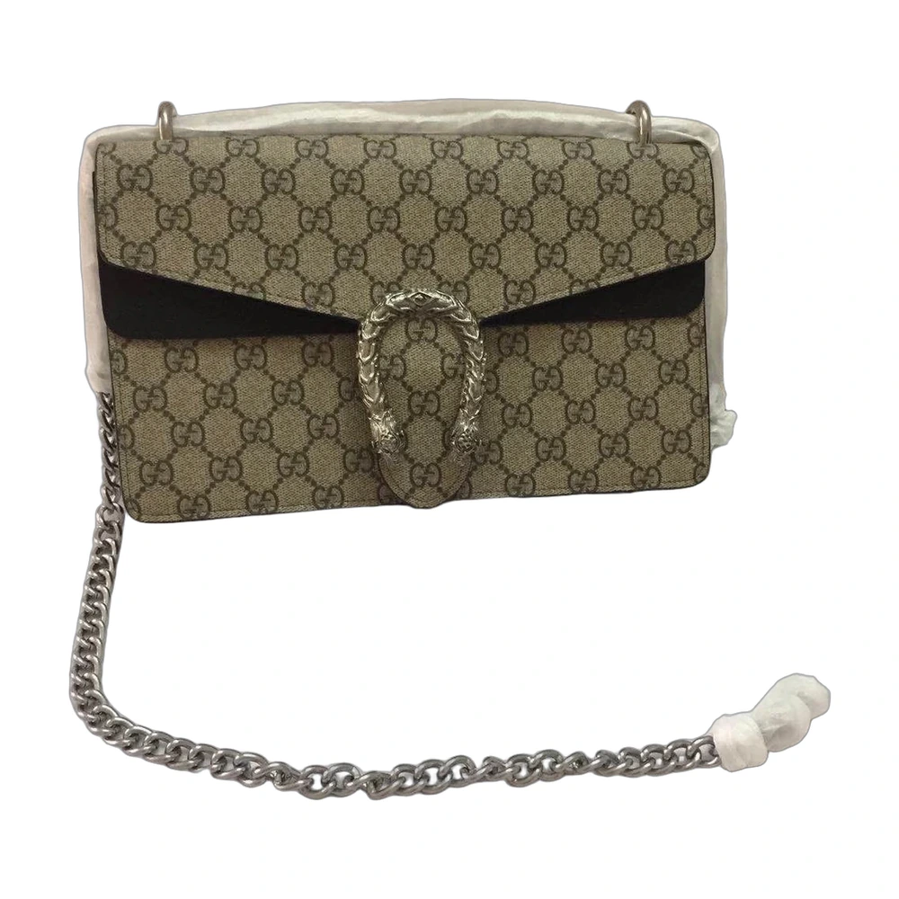 Gucci Dionysus GG Supreme Shoulder Bag Beige/Ebony