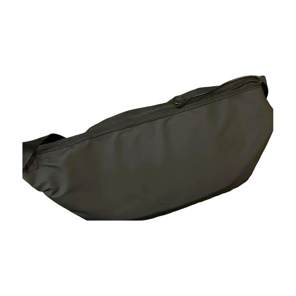 Black Nylon Crescent Sling Belt Bag