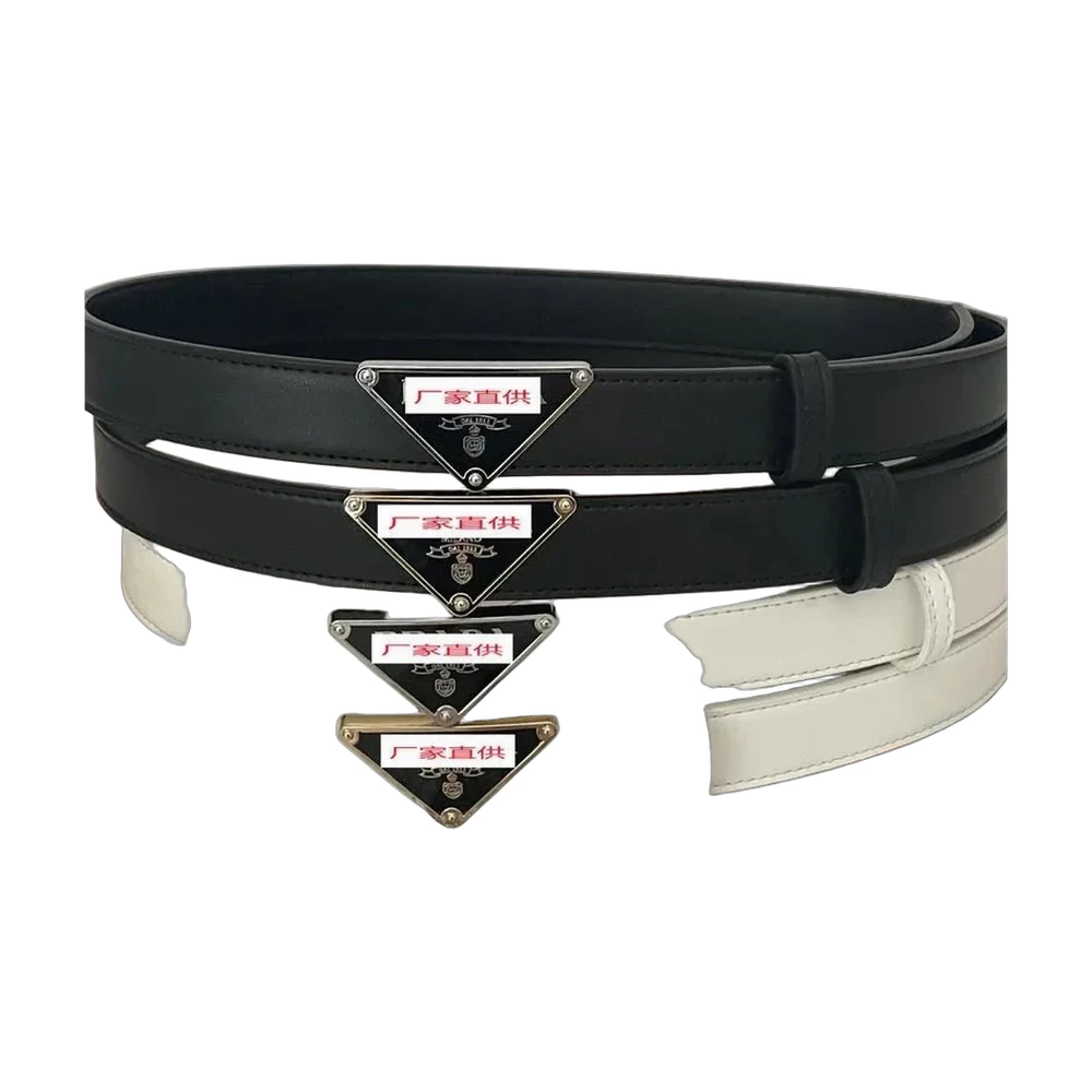 Prada Triangle Logo Belt